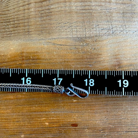 Bali Silver Woven Necklace - Picture 6 of 8